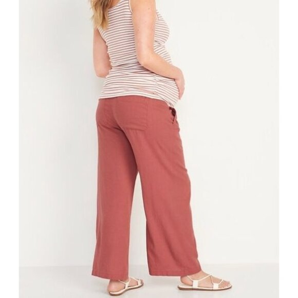 OLD NAVY maternity roll over waistband wide leg pants size M - Picture 1 of 7